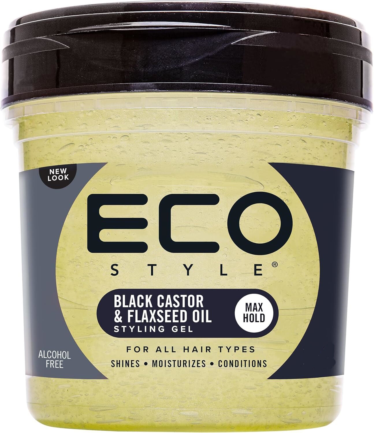 Eco Style Gel Black Castor & Flaxseed Oil 236mL (8oz)