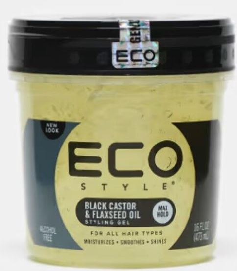 Eco Style Professional Styling Gel Black Castor & Flaxseed Oil 473mL (16oz)
